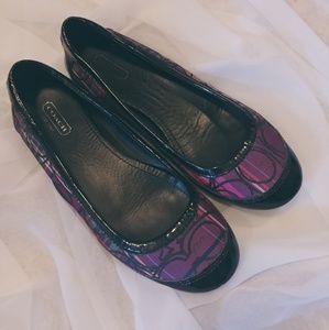 Purple coach flats